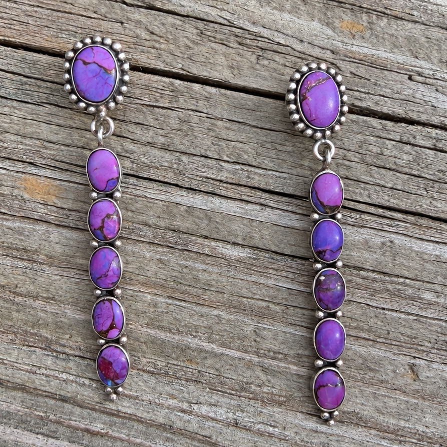 Purple Mohave Drop Earrings — Vernon Fletcher