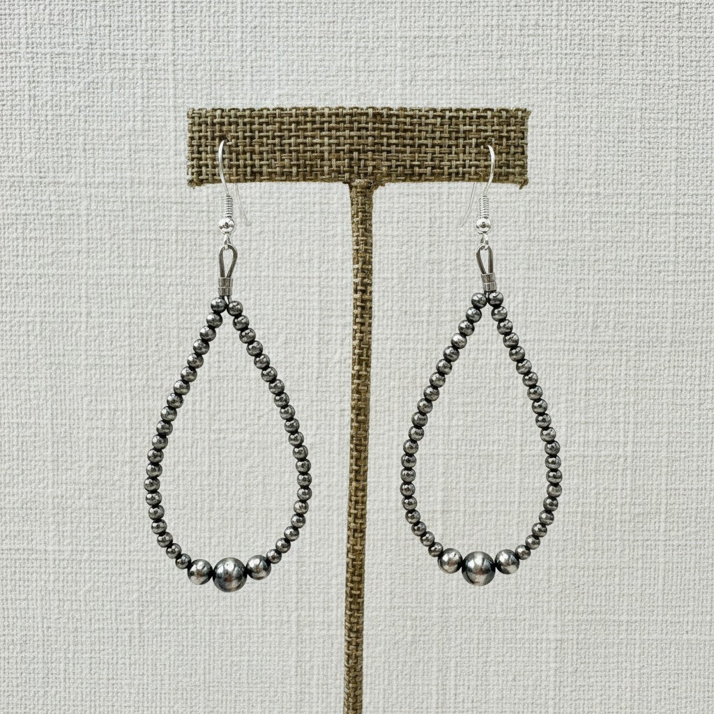 Big C Collection-Solid Sterling XL Desert Pearl Earrings