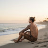 Brown Boots Swim Trunks