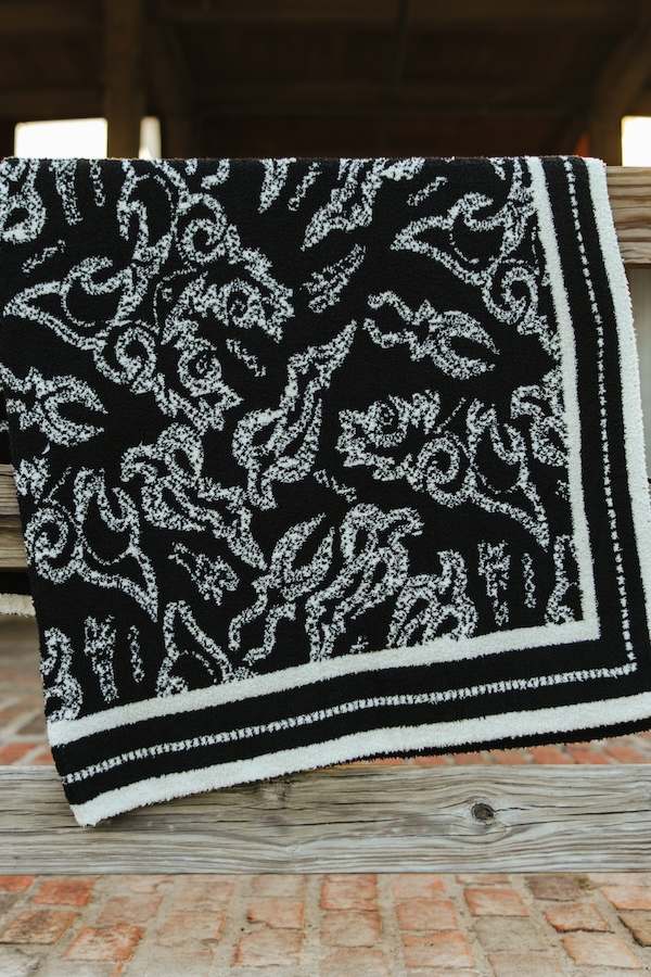 Black Boot Stitch Ultra Soft Blanket