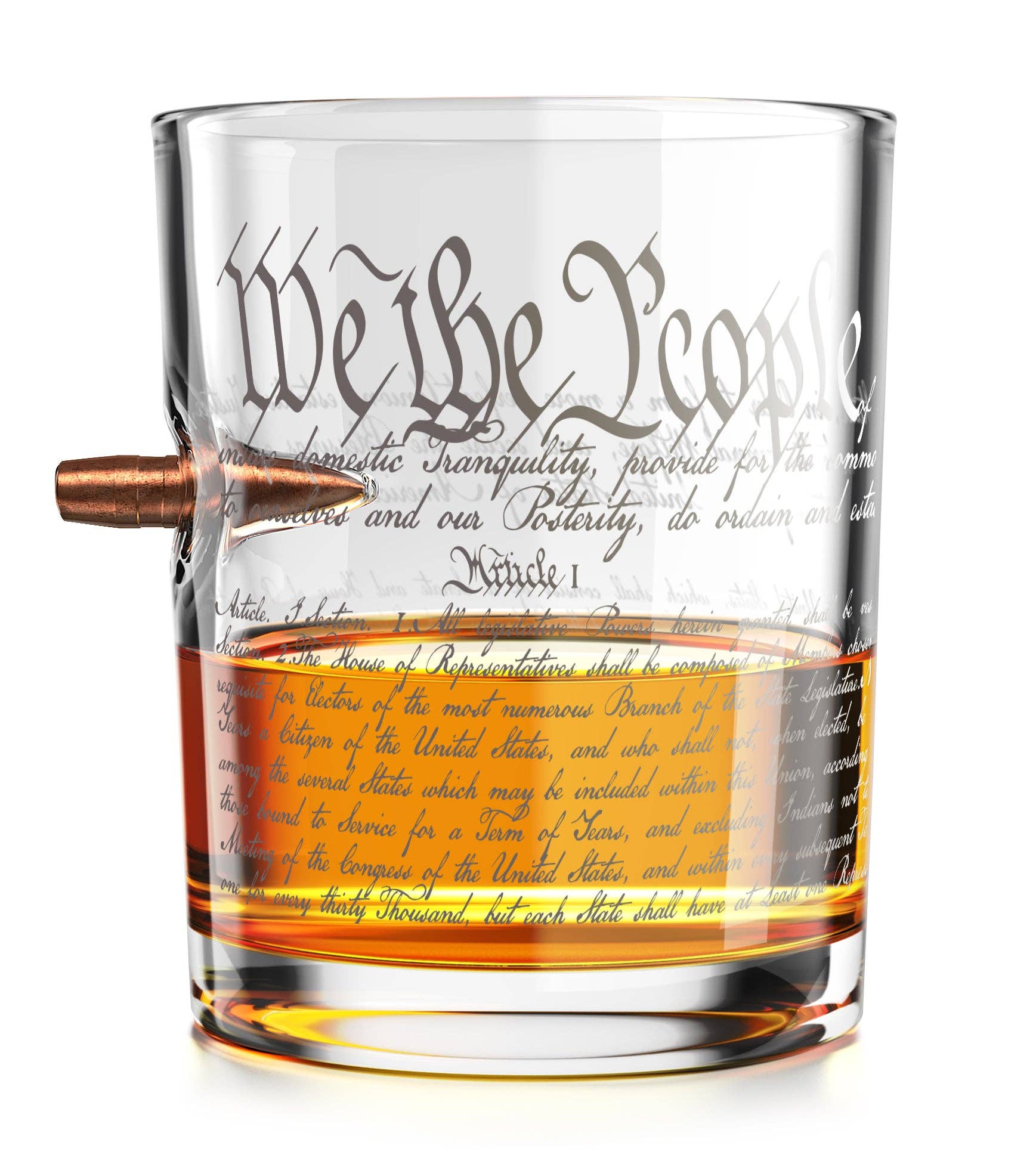 I Love My Freedom - Constitution Whiskey Glass