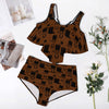 Brown Boots Plus Size Tankini