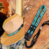 Turquoise & Arrow Hatband: Whiskey Bronze