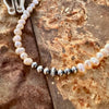 Peach Freshwater Pearl & Navajo Finished Pearl Choker-16.5”