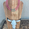 Fuchsia Jade & Sonoran Turquoise Navajo Finished Pearl Choker- 18”