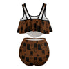 Brown Boots Plus Size Tankini
