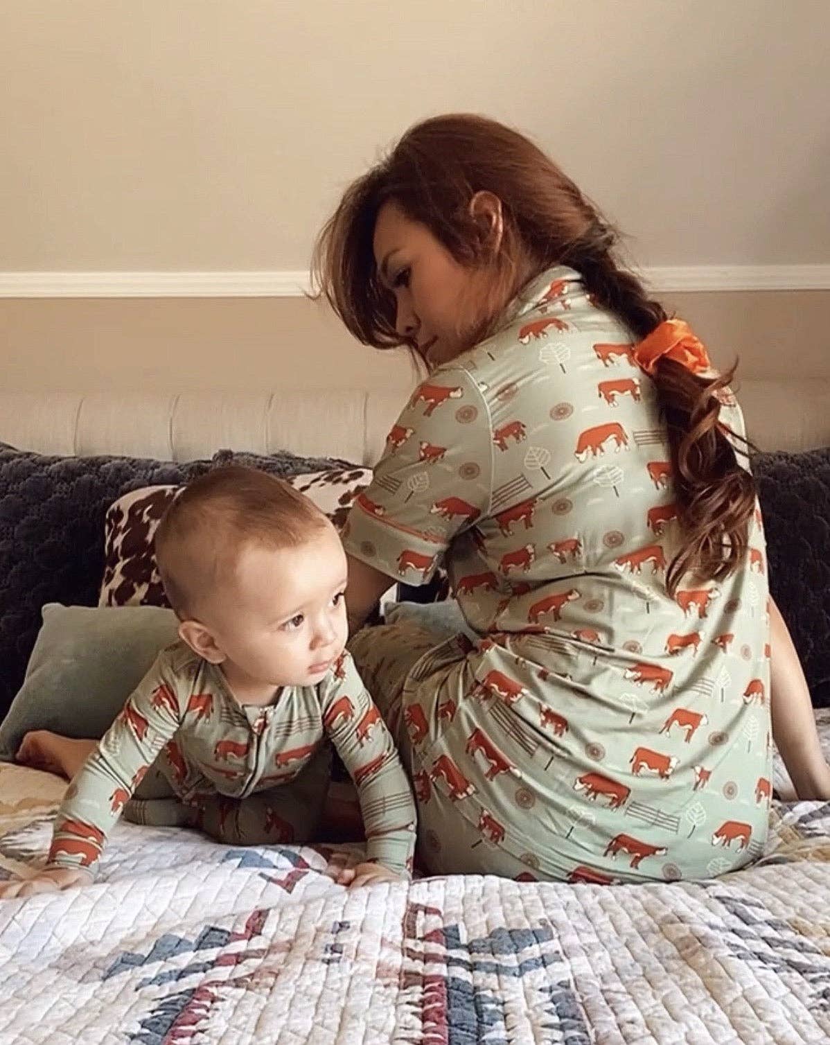 Luxury Hereford Womens Short Sleeve Bamboo Loungewear- RETAIL $89.99