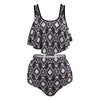 Black Aztec Plus Size Tankini