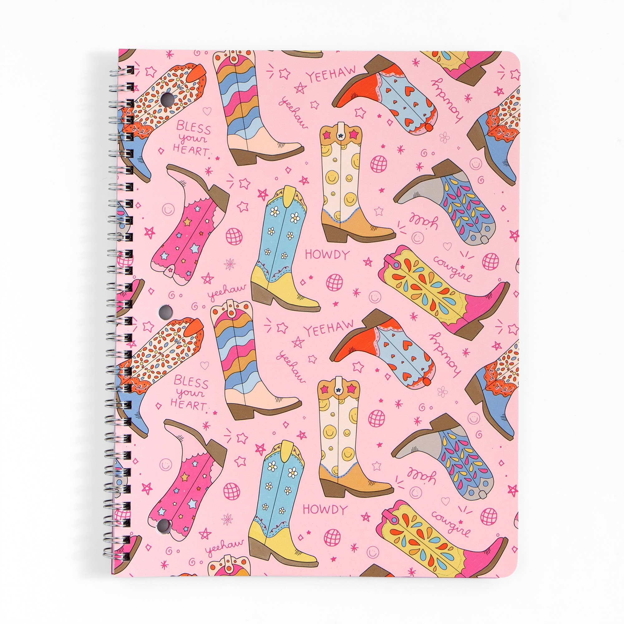 Western Cowgirl Boots Spiral Notebook-Callie Danielle