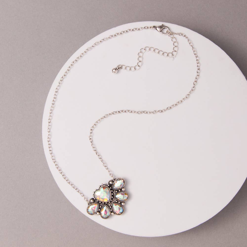 Western Teardrop Heart Pendant Necklace