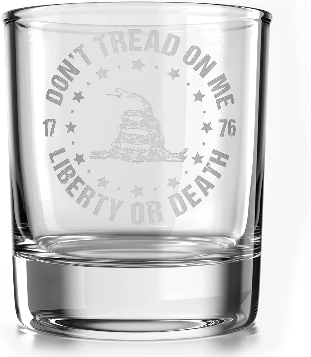 Don't Tread On Me Liberty Or Death - Whiskey Glass