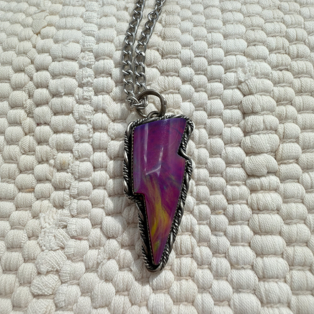 Aurora Opal Bolt Pendant- Silvermane