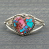 The Valentine's Day Collection-Purple Mohave Turquoise Heart Cuff — by Fred Peters (Navajo)