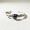 The Valentine's Day Collection-Purple Dahlia Sterling Silver Heart Cuff