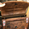 Brown Leather Tooled Cards Crossbody   