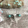Handmade Sterling Silver Kingman Turquoise Longhorn Watch Charm
