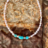 Pink Conch & Sonoran Turquoise Choker-16”