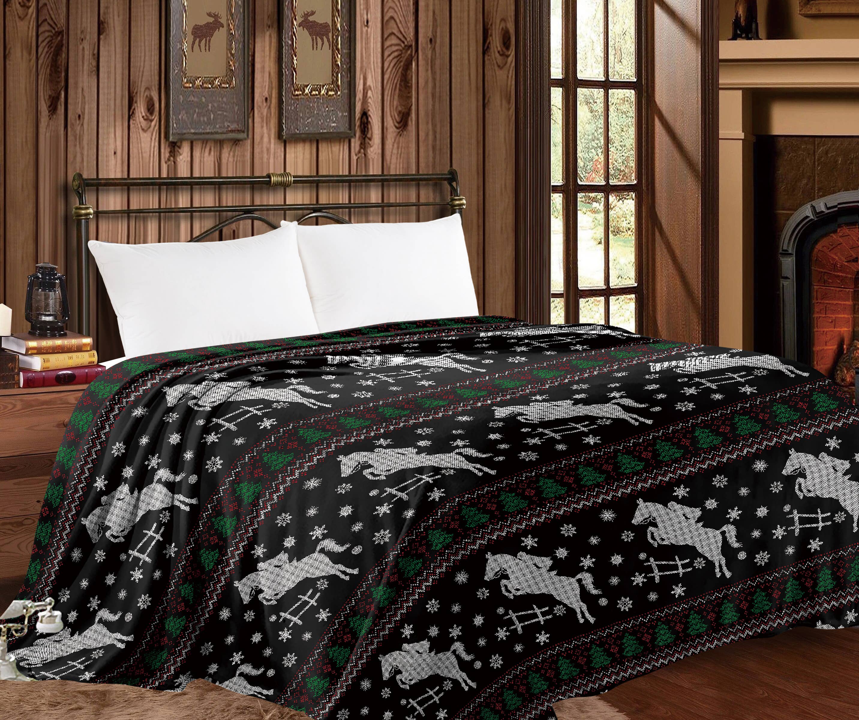 SUPER limited edition Mia Western Sketch Christmas Blanket-KING