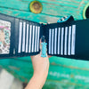 Turquoise Lighting Bolt and Checkers Long Wallet