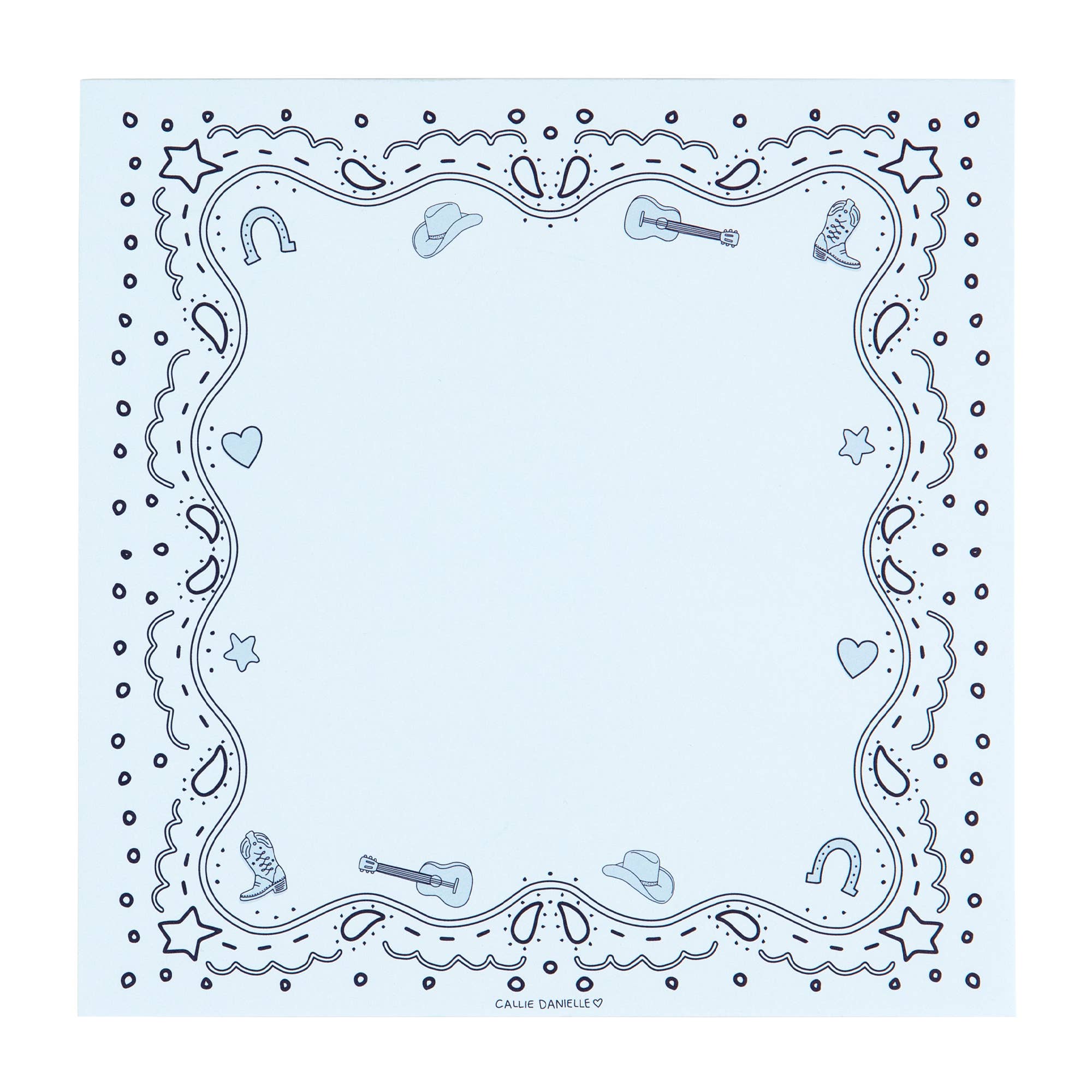 Blue Bandana Western Notepad-Callie Danielle