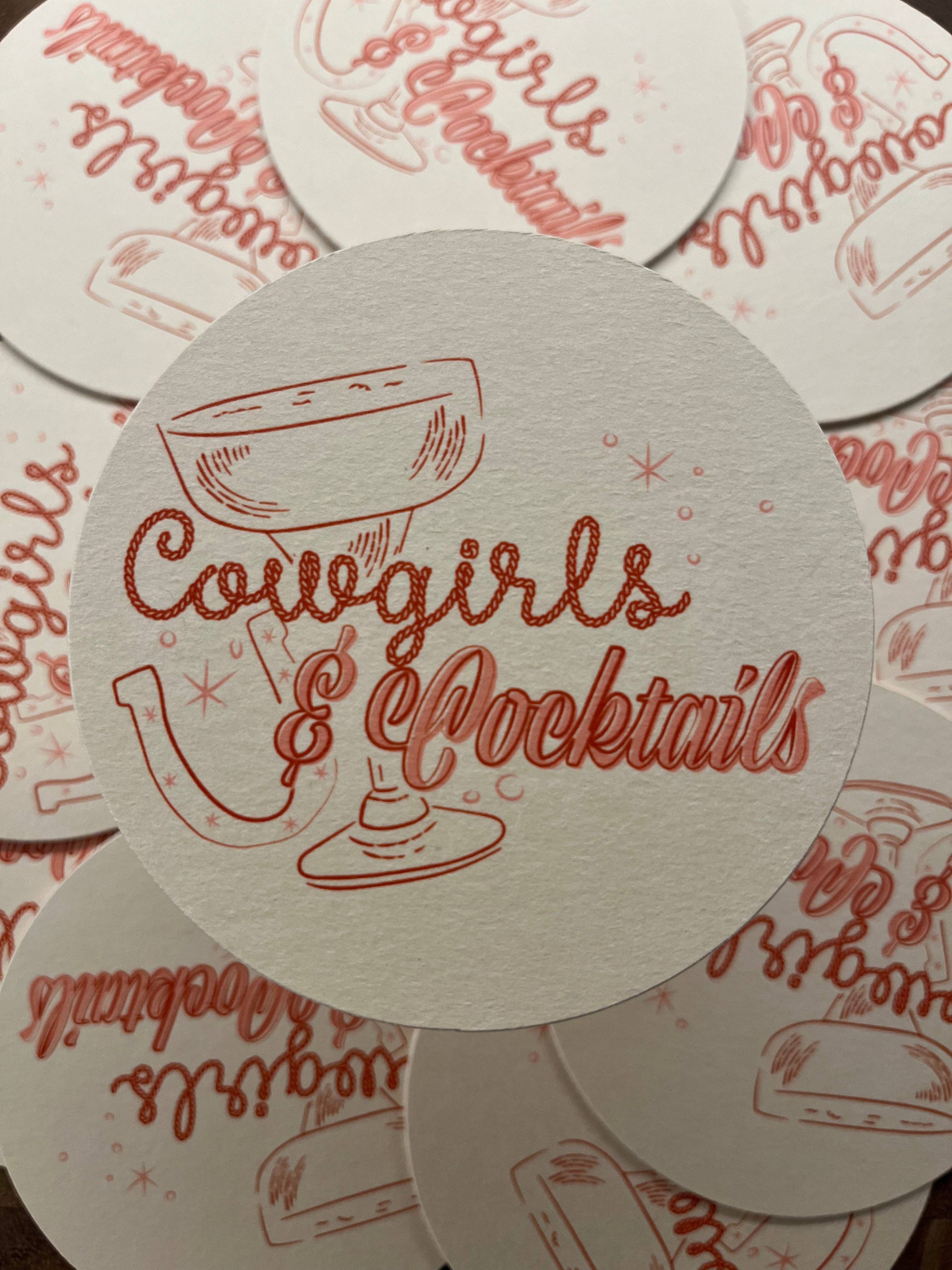 Cowgirls & Cocktails Coasters