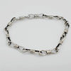 Native Handmade Chain, Sterling Silver Heavyweight Twist Bracelet- 6.5”