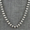 Sterling Silver Handmade Navajo Pearl Necklace- 18" 6mm Round Pearls Dorinda Mariano (Navajo)