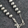 Sterling Silver Handmade Navajo Pearl Necklace- 18" 6mm Round Pearls Dorinda Mariano (Navajo)
