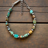 Chonk Turquoise & 4mm Sterling Desert Pearl Bracelet