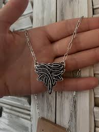 Western Bluebell Boot Stitch Necklace