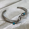 Native-Made Sleeping Beauty Turquoise Double Wave Cuff