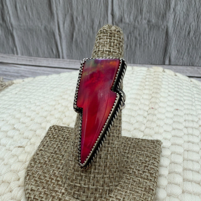 Aurora Opal Bolt Ring-6.5 Kerges Neimen