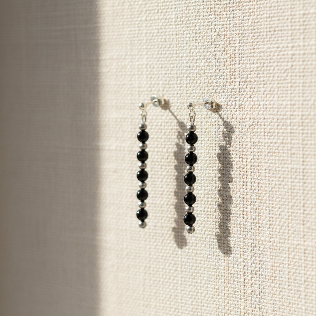 Big C Collection- Onyx & Sterling Drops