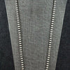 Sterling Silver Handmade Navajo Pearl Necklace- 60" 6mm Round Pearls by Dorinda Mariano
