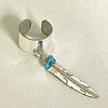 Sterling Silver Feather Ear Cuff Earrings – Navajo Made