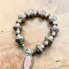 Pink Conch & Mercury Dime Bracelet- Wild Rye