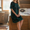 Turquoise Boot Stitch Sleep Dress