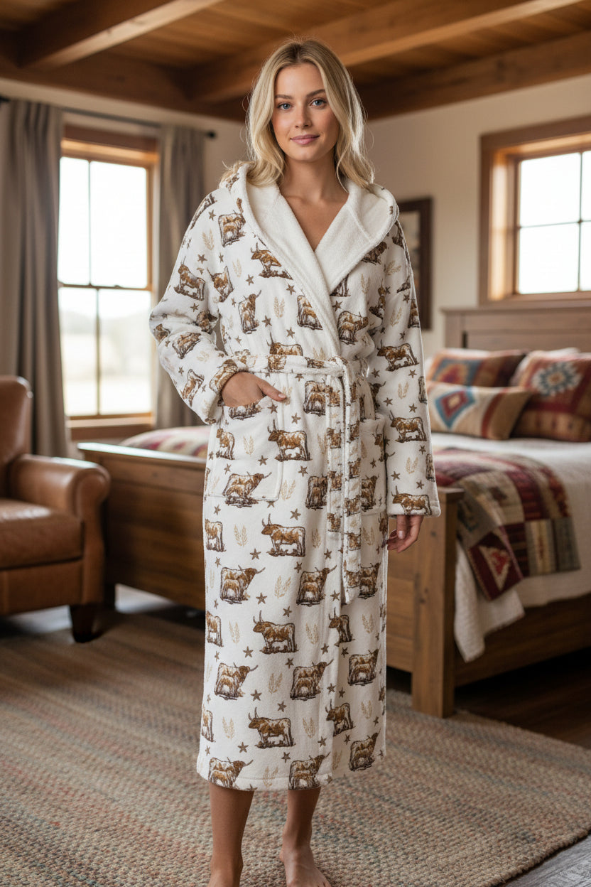 Steer Me Lux Robe With Hood