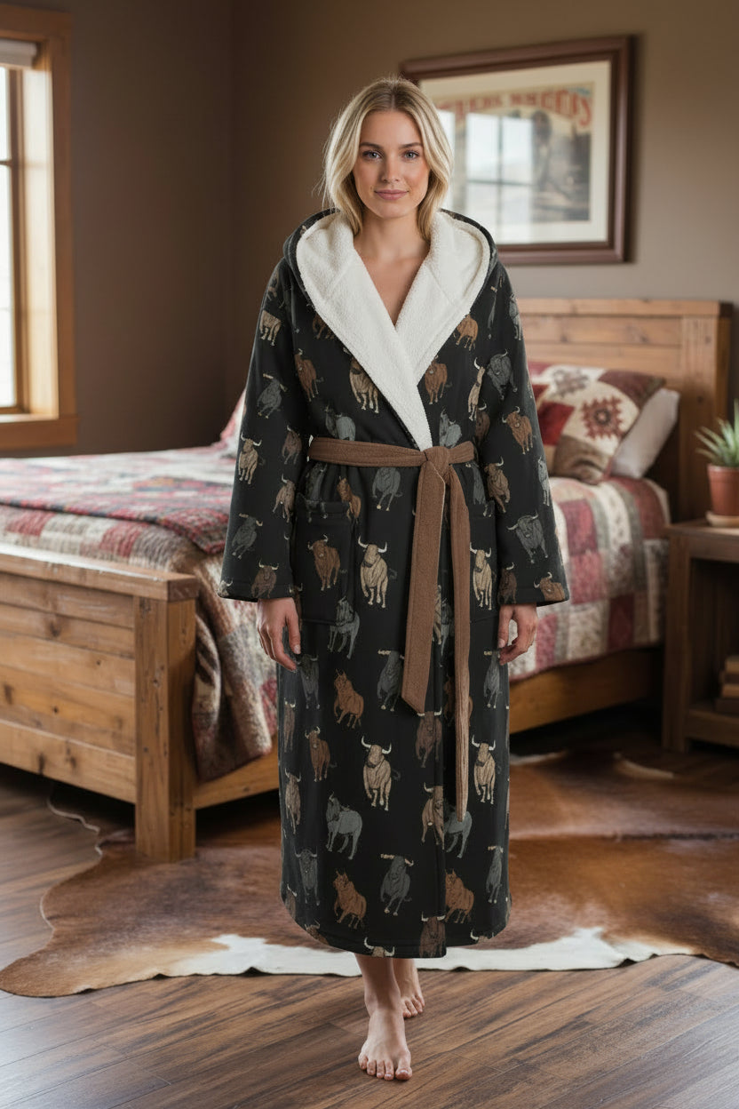 Mad Cow Lux Bathrobe With Hood
