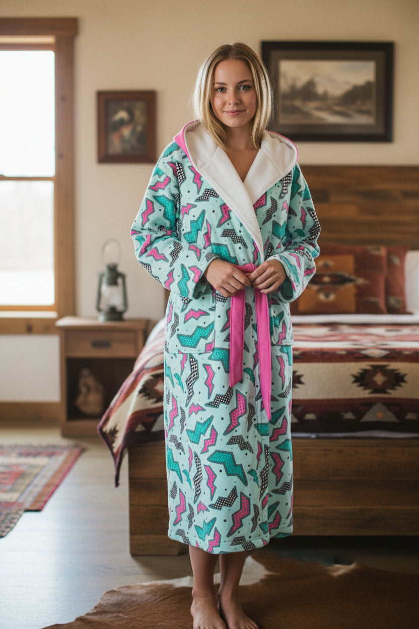 Bolt Baddie Lux Hooded Bathrobe
